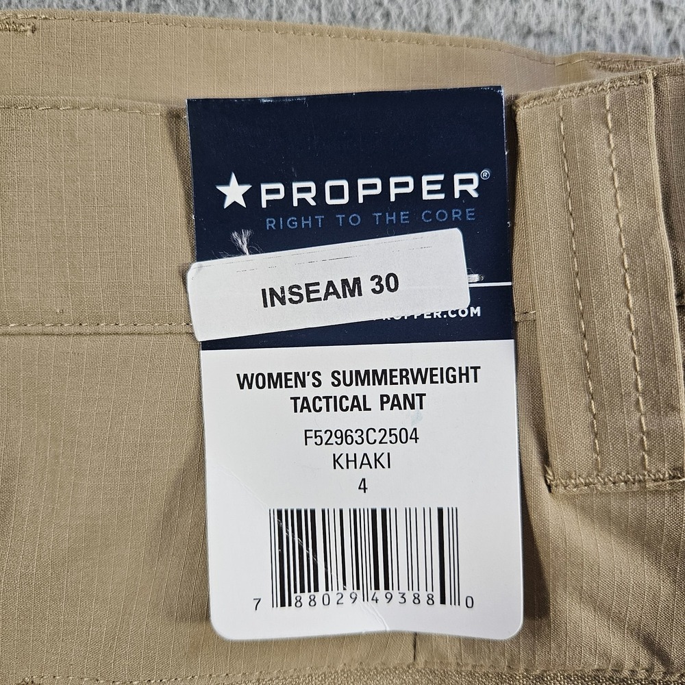 NEW Propper Lightweight Tactical Pants Women Khaki Size 4 Inseam 30